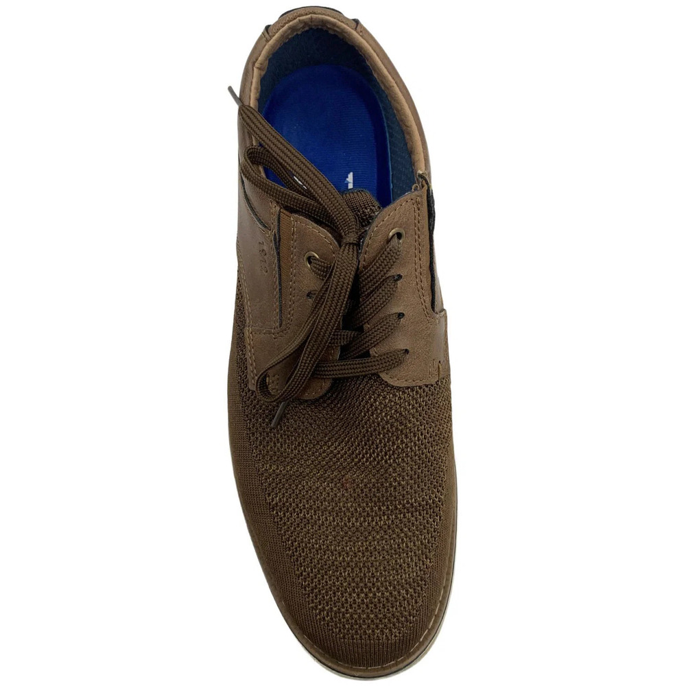 Nunn Bush Men's Otto Knit Plain Toe Oxford Tan Multi - Wide - Picture 2 of 3